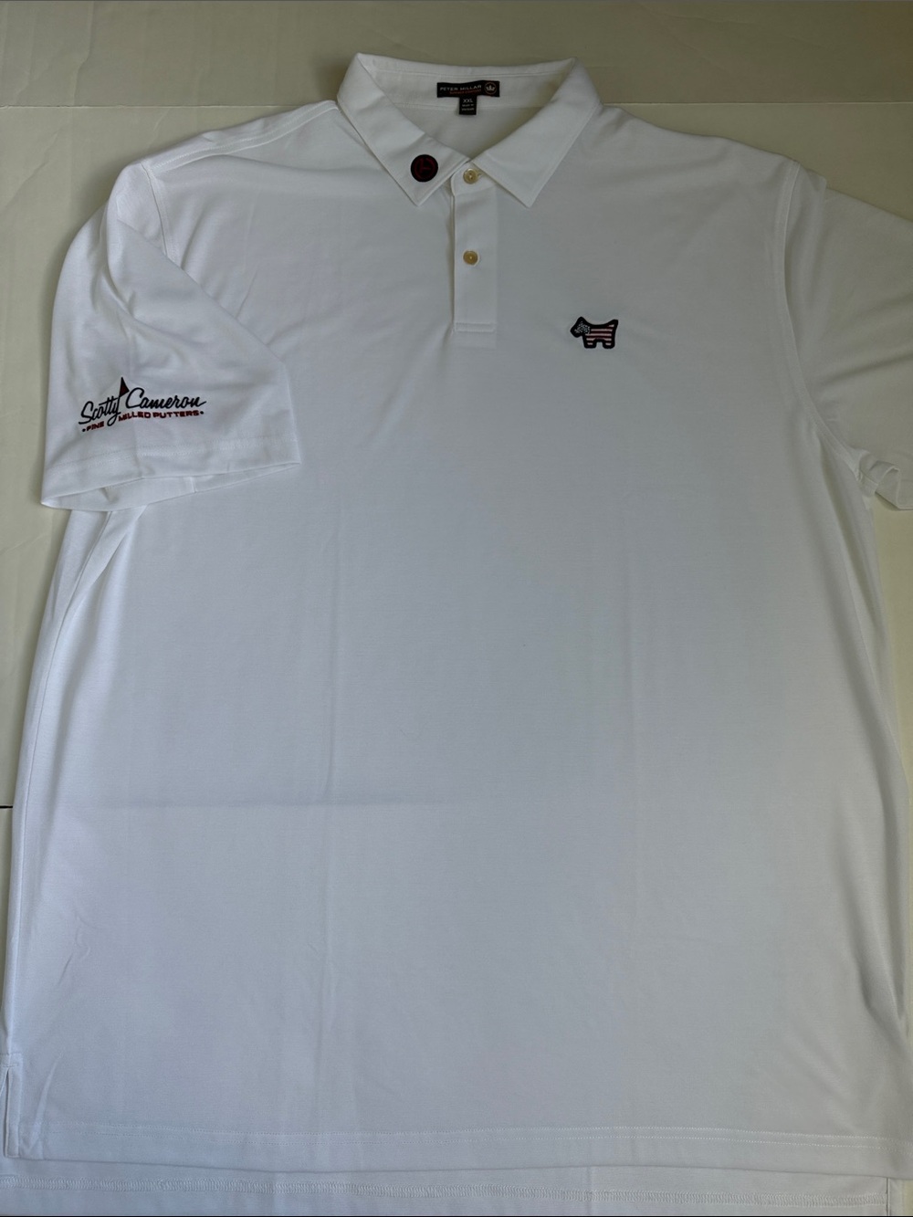 Peter Millar Scotty Cameron Start and Stripes Scotty Dog Polo